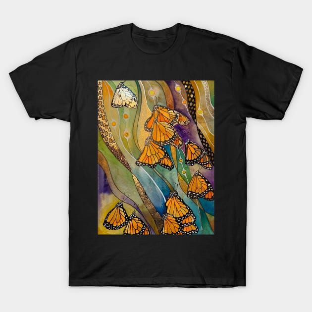 Migration of Monarch butterflies T-Shirt by MistyLakeArt